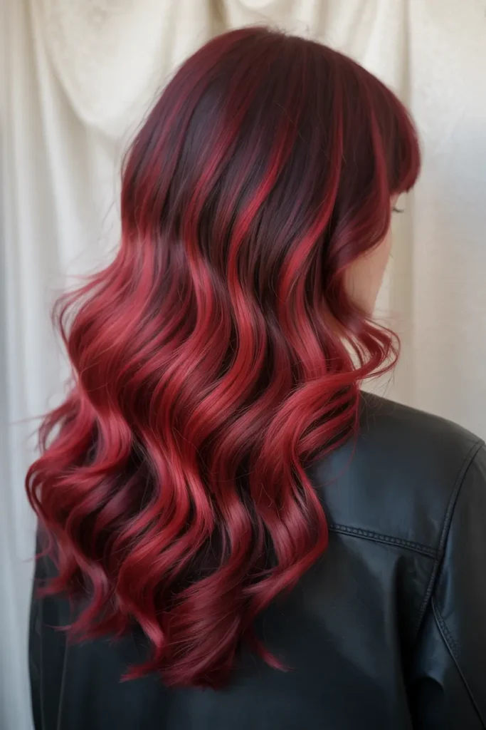 10. Deep Cherry Red Fade