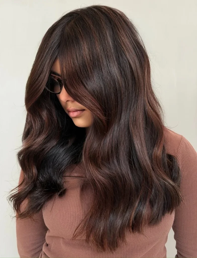Deep Cherry Brown with Plum Hints