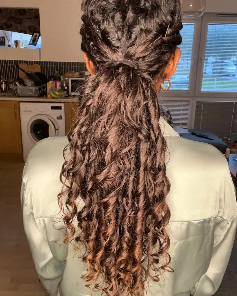 Curly Low Side Ponytail