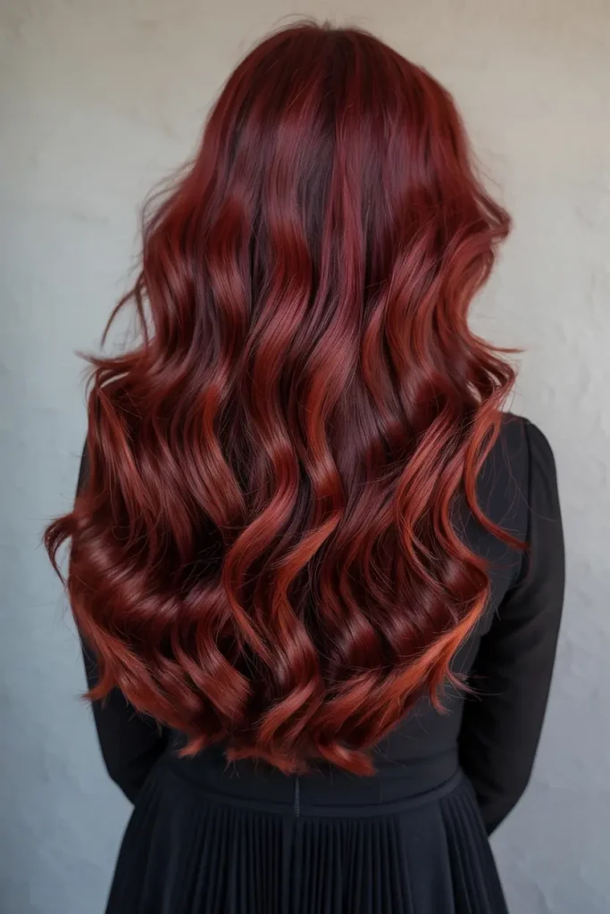 12. Deep Cherry Red with Auburn Accents