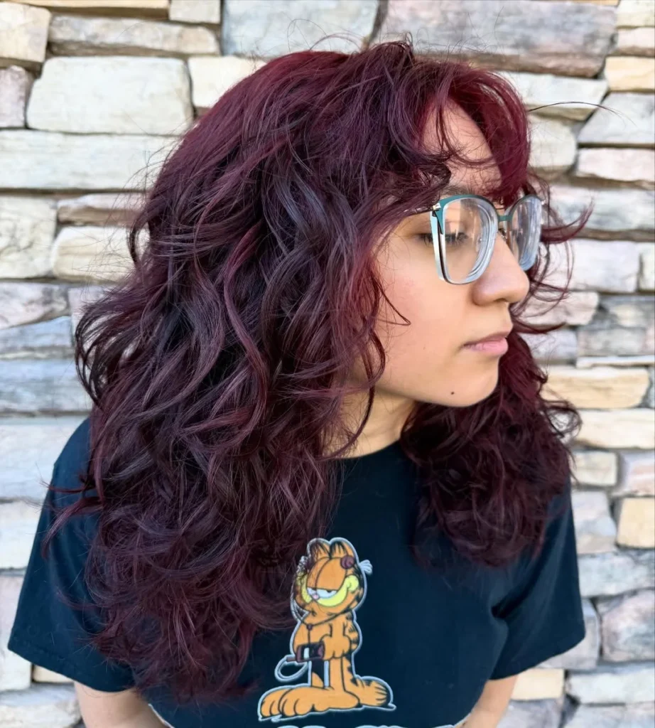 Dark Cherry Red with Black Base