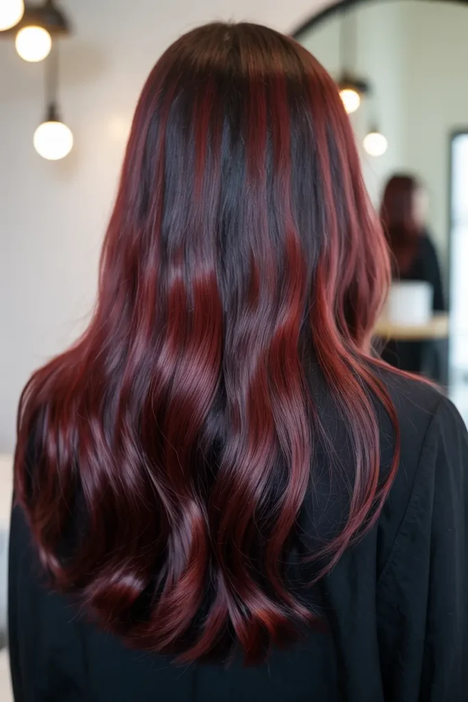 16. Glossy Black Cherry Hair 1