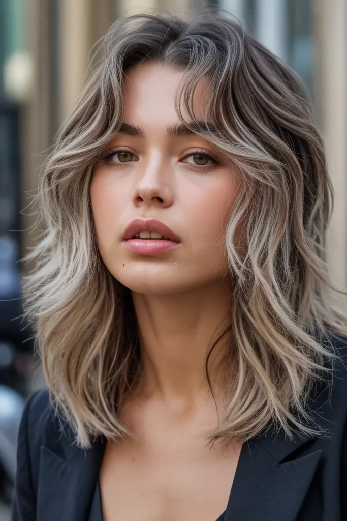 16. Long Textured Wolf Cut