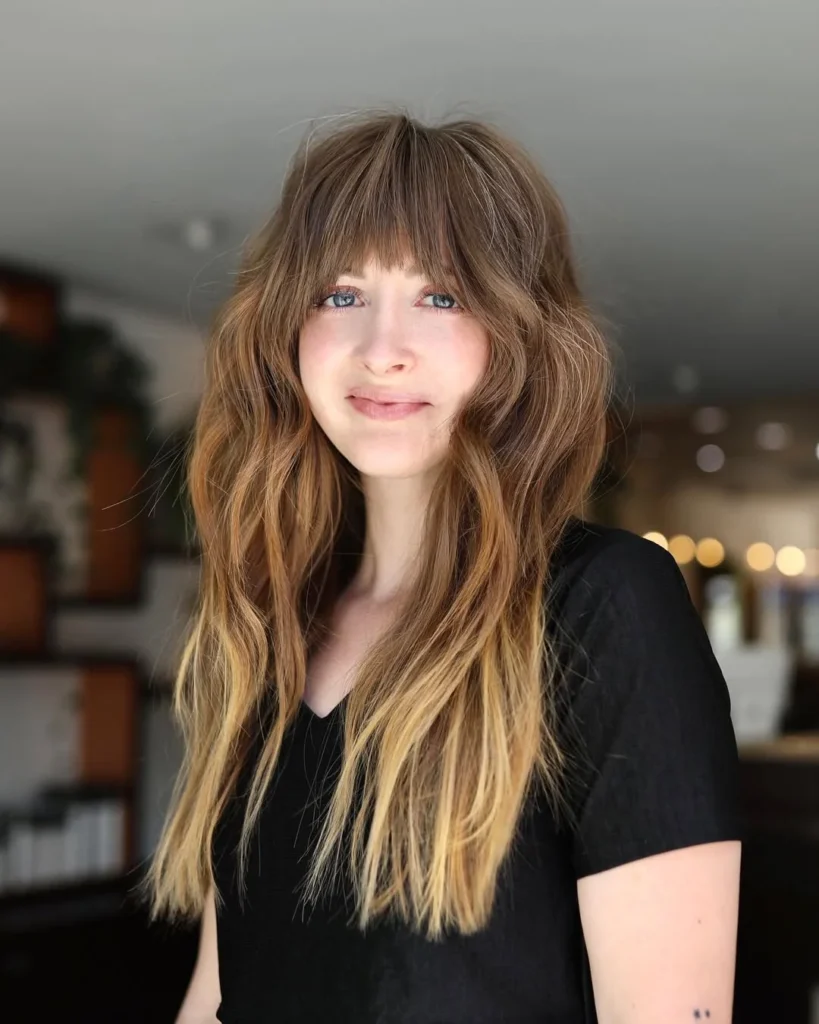 Long Hair with Micro Bangs