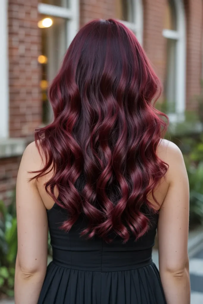 2. Dark Cherry Red with Ruby Glow