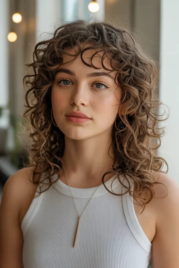 3. Curly Long Kitty Cut