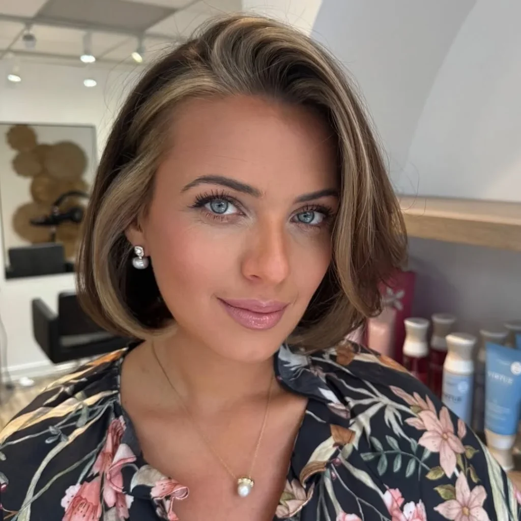 Italian Bob with Side Part