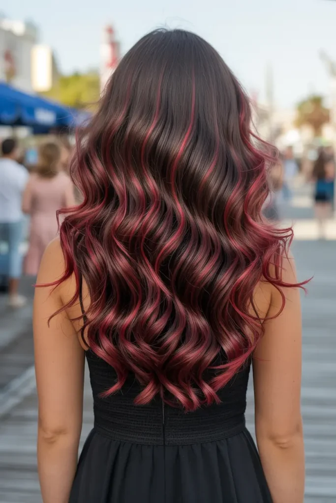 4. Cherry Cola Balayage 1