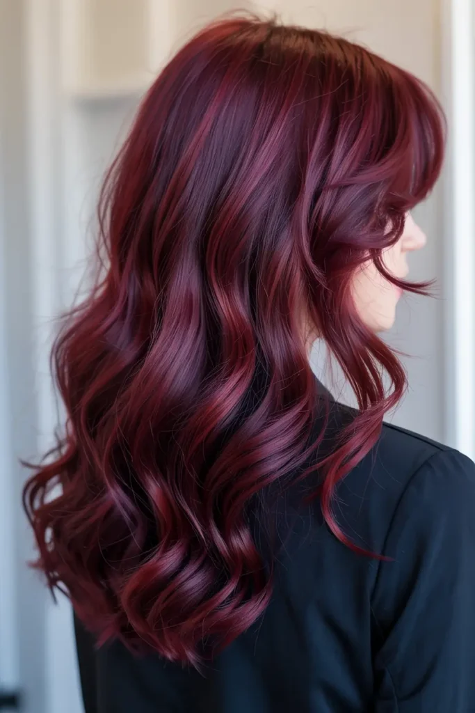 4. Deep Cherry Red with Plum Tones