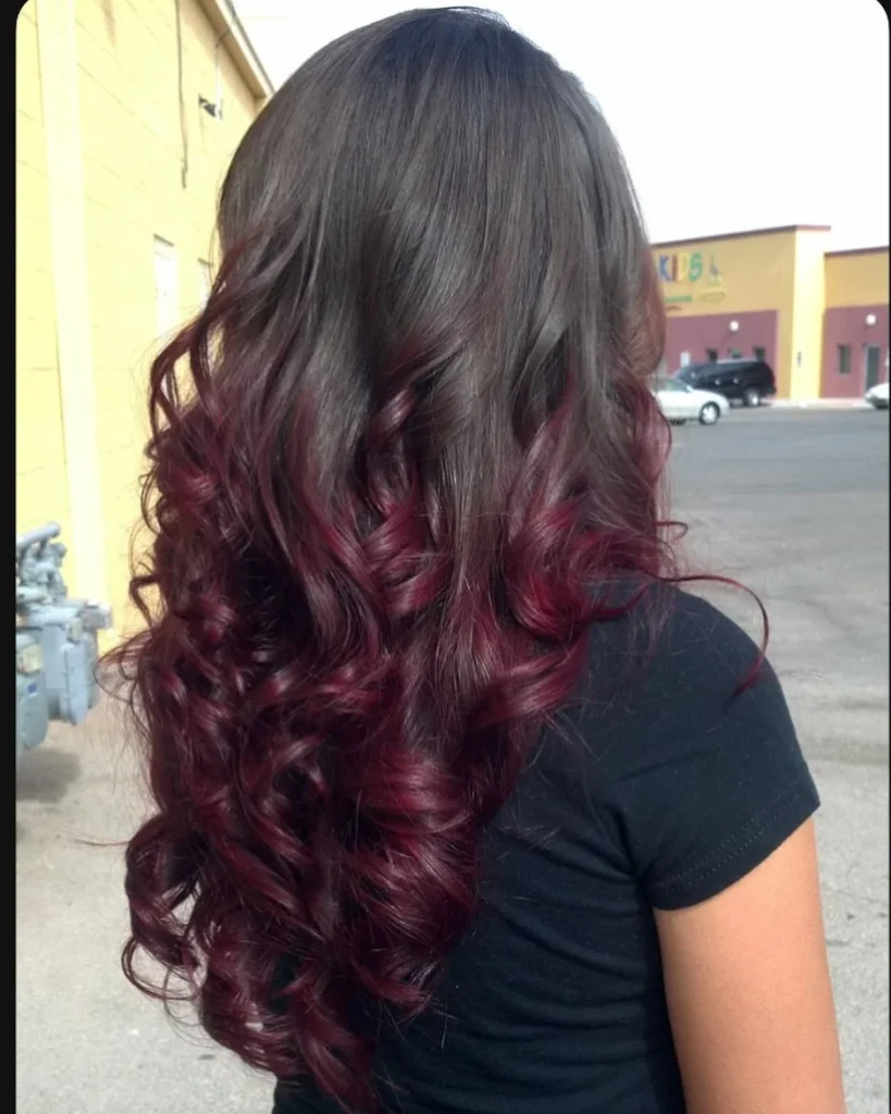 Vibrant Cherry Red Ombre