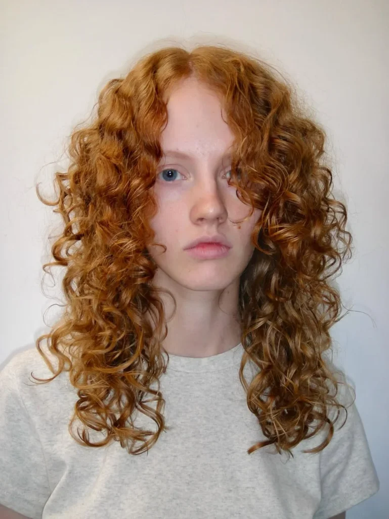 Long Curly Layers Down