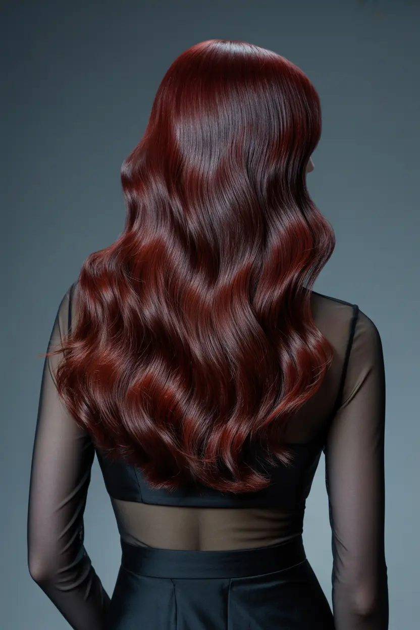 5. Glossy Dark Cherry Red Shine