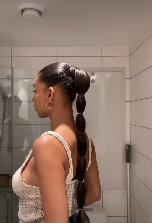 Low Bubble Ponytail