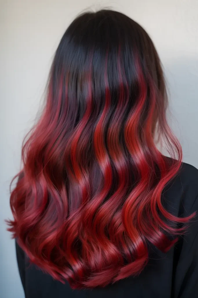 6. Cherry Red Ombre