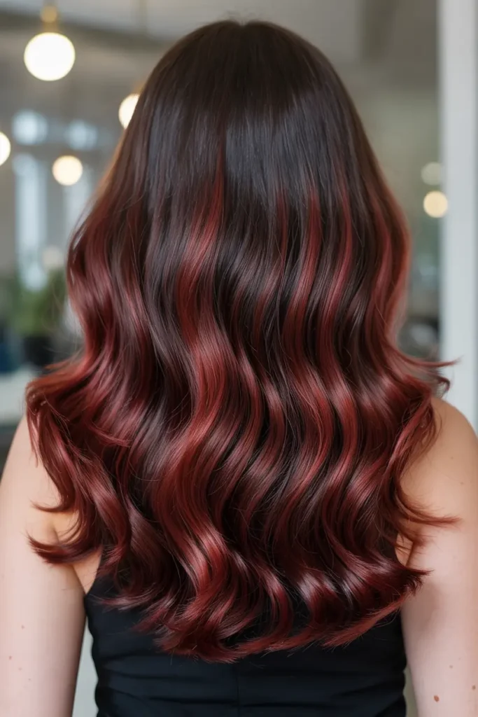6. Rich Cherry Brown Ombre