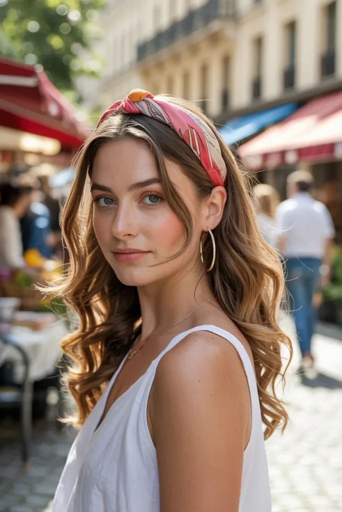 7. Headband Tuck Style