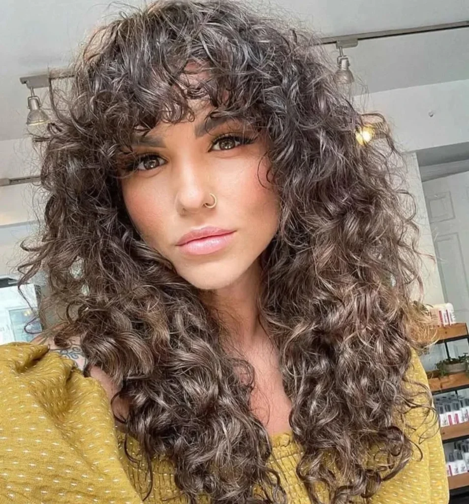 Curly with Wispy Bangs