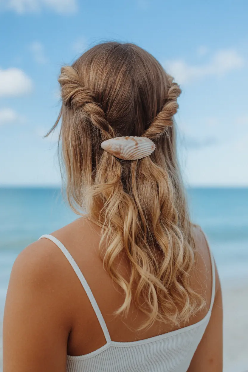 8. Twisted Half Up Hair