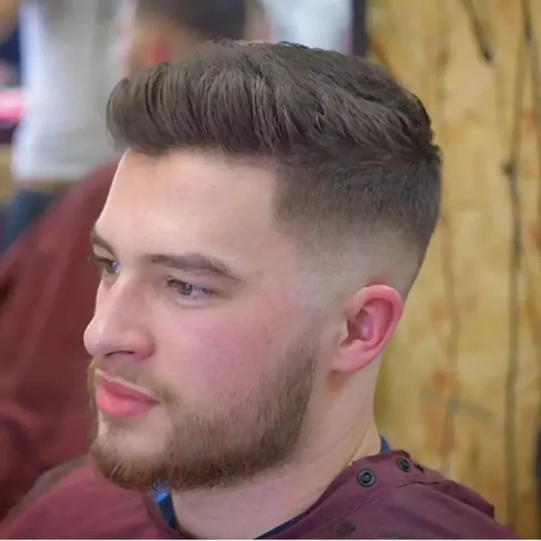 Short hair with beard