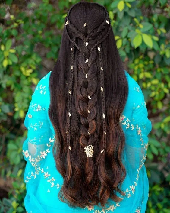 Loose Elven Hair with Gems