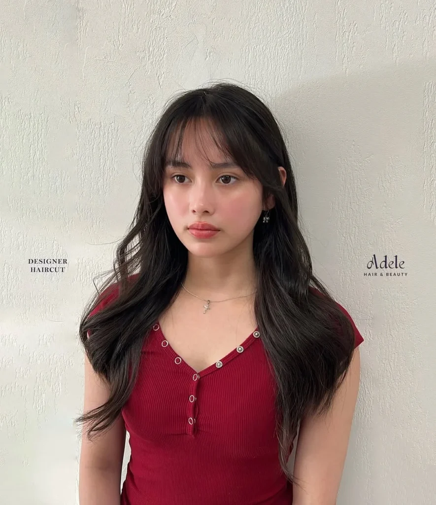 Korean Face-Framing Bangs Cut
