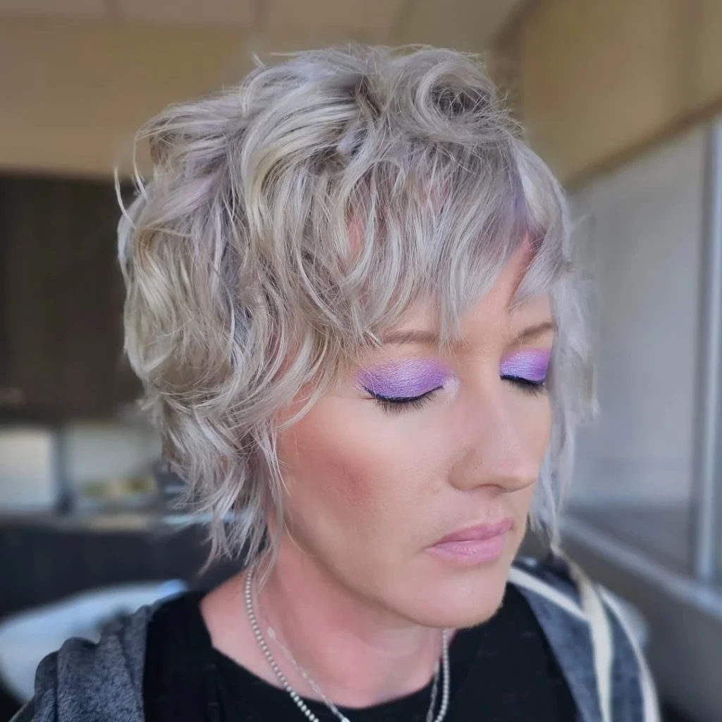 Pearl Blonde Bob with Curls