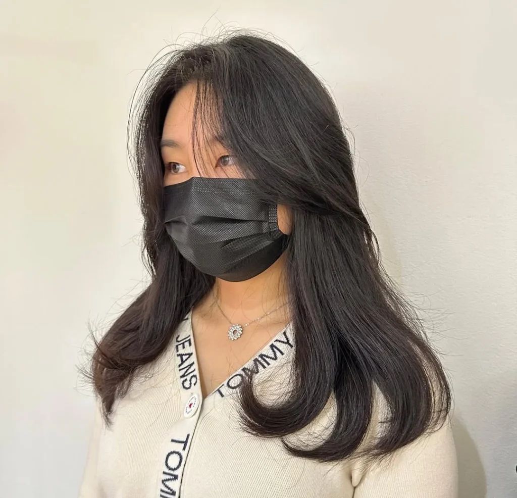 Korean Side Bangs Cut