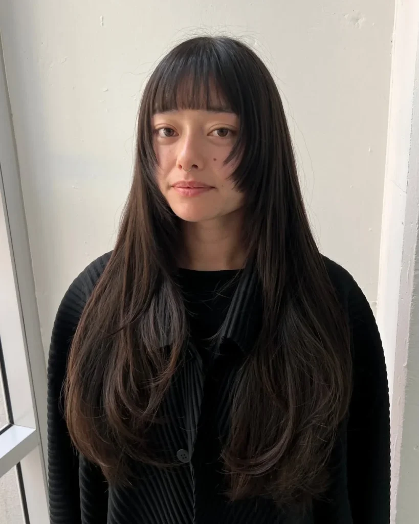 Korean Hime Cut for Chubby Face