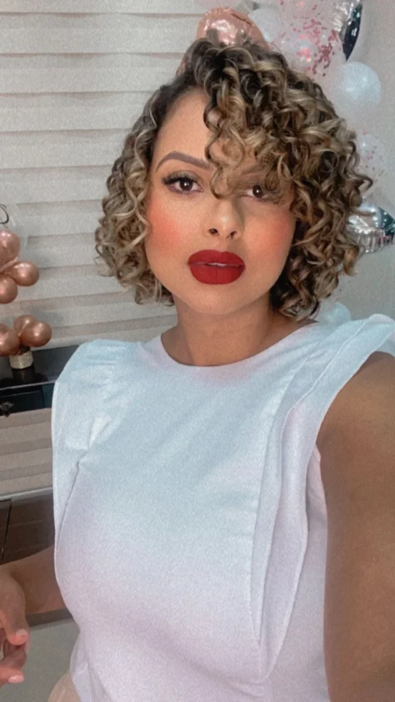 Side-Swept Bob Curls