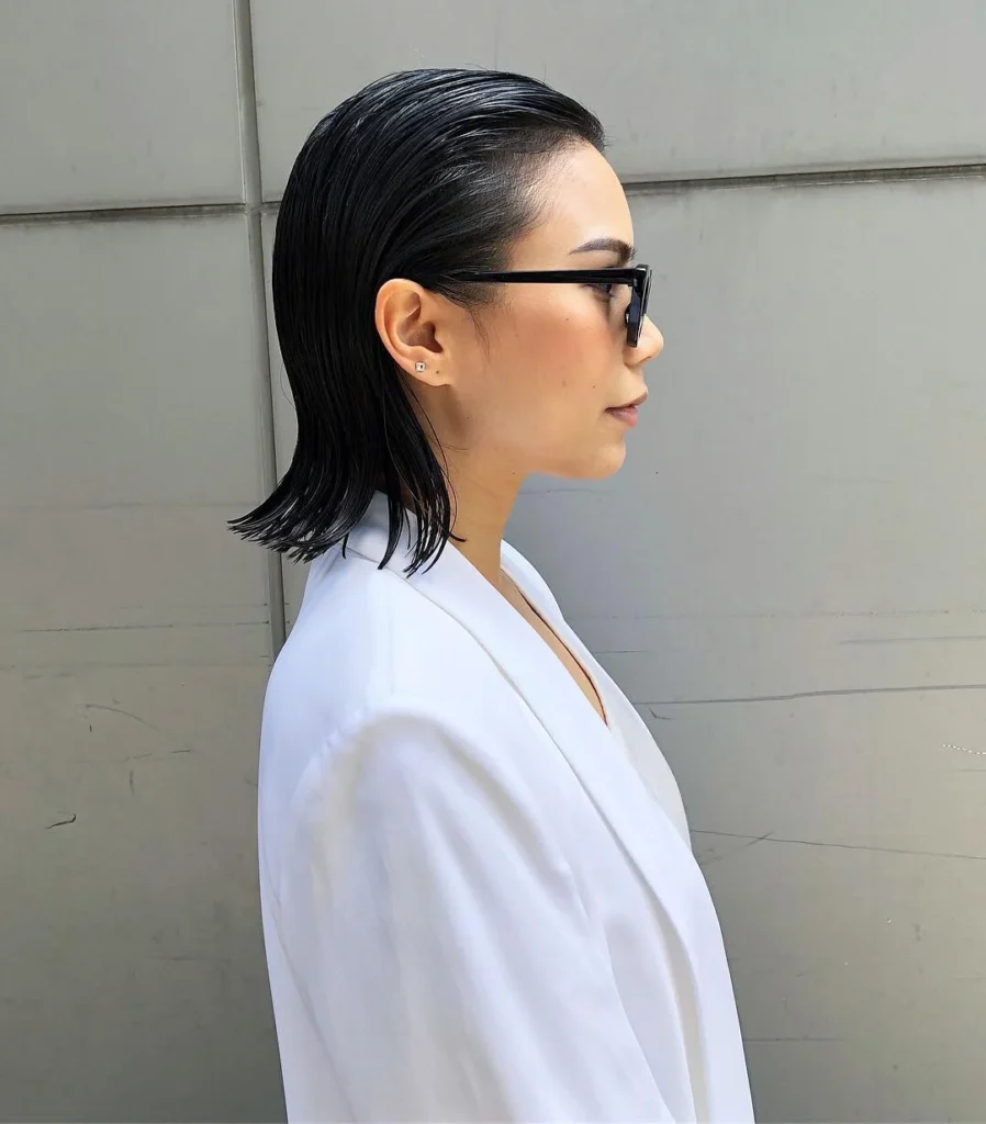 Wet-Look Slicked Back