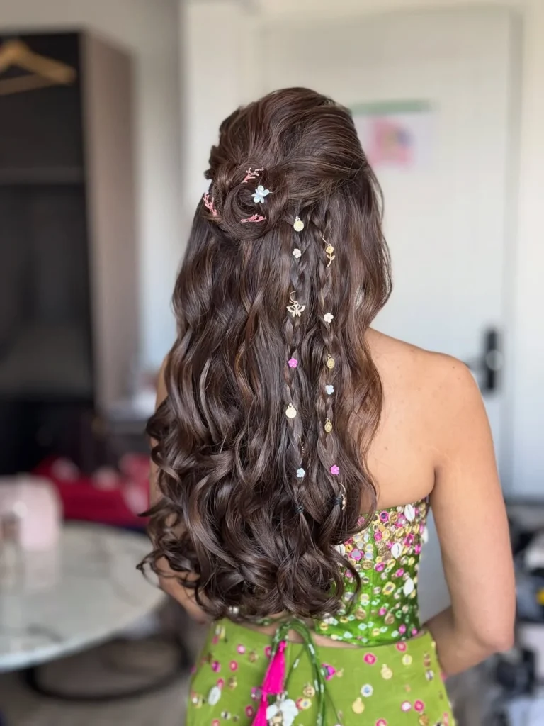 Loose Waves with Headpiece