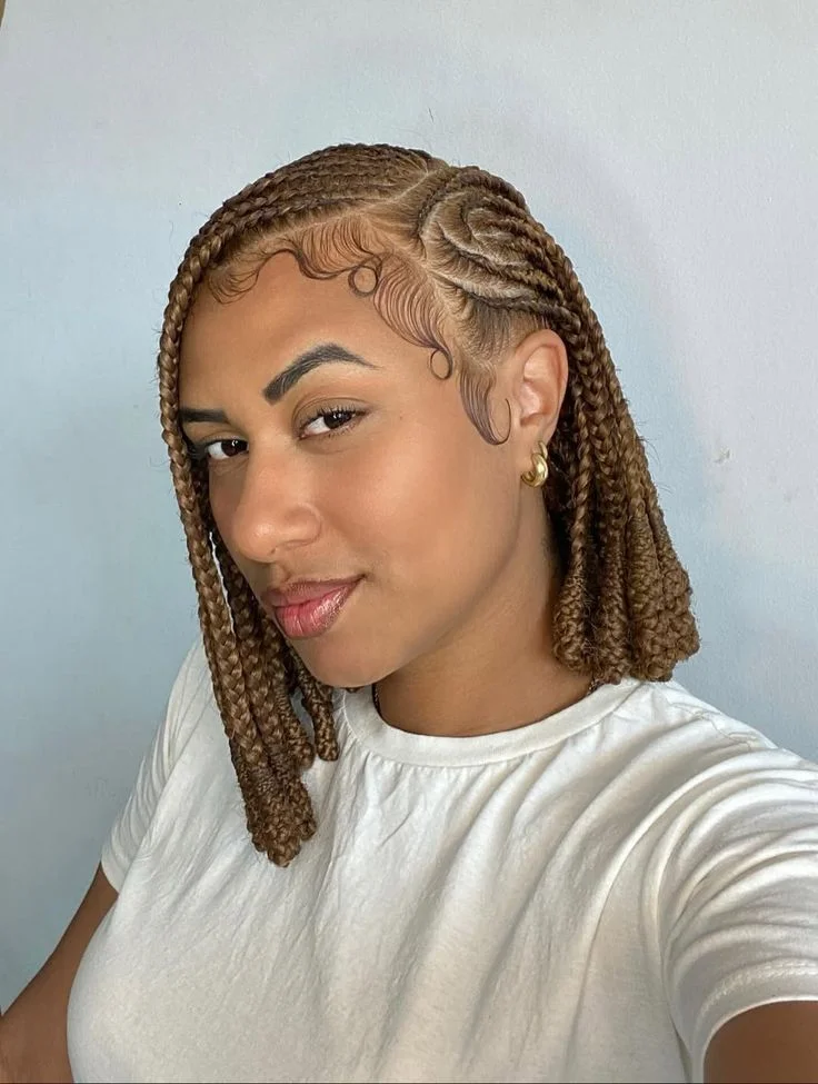 Bob with Cornrow Details