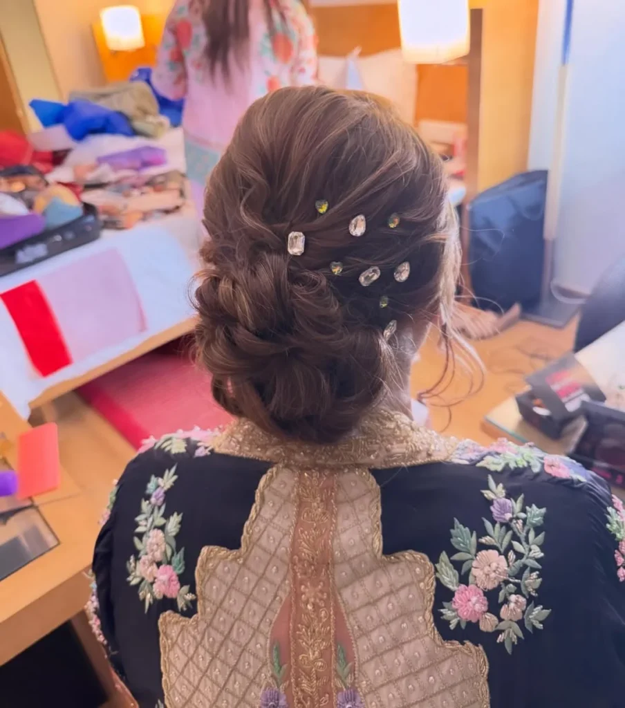 Messy Bun with Gems