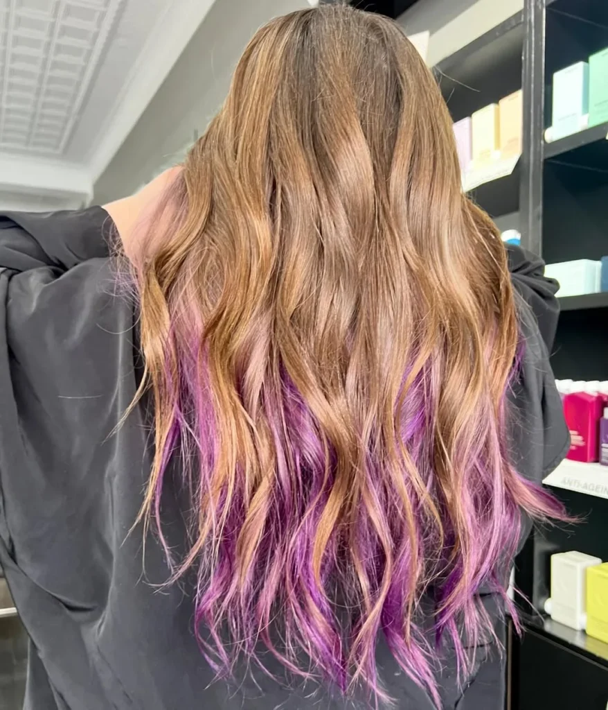 Purple Ombre on Brown Hair