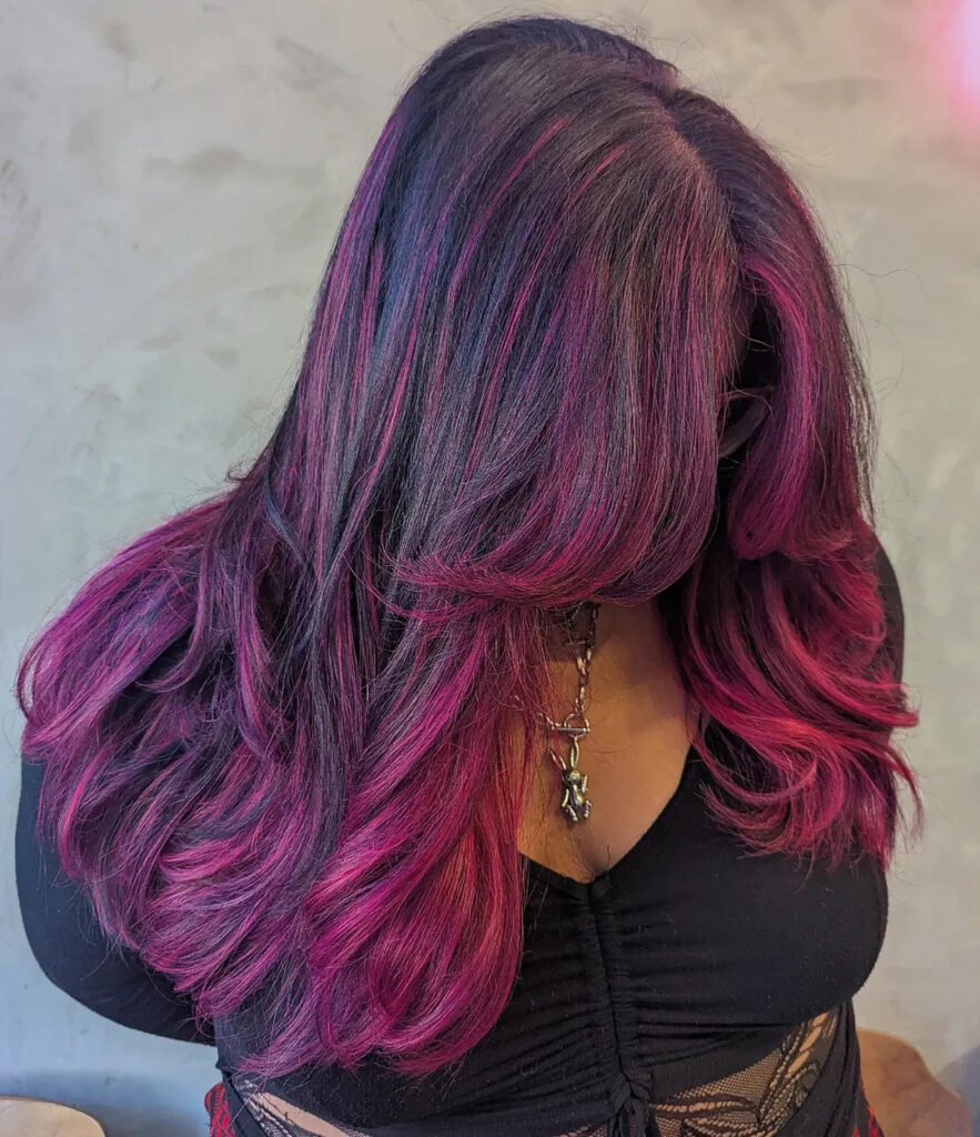 Magenta Purple Highlights