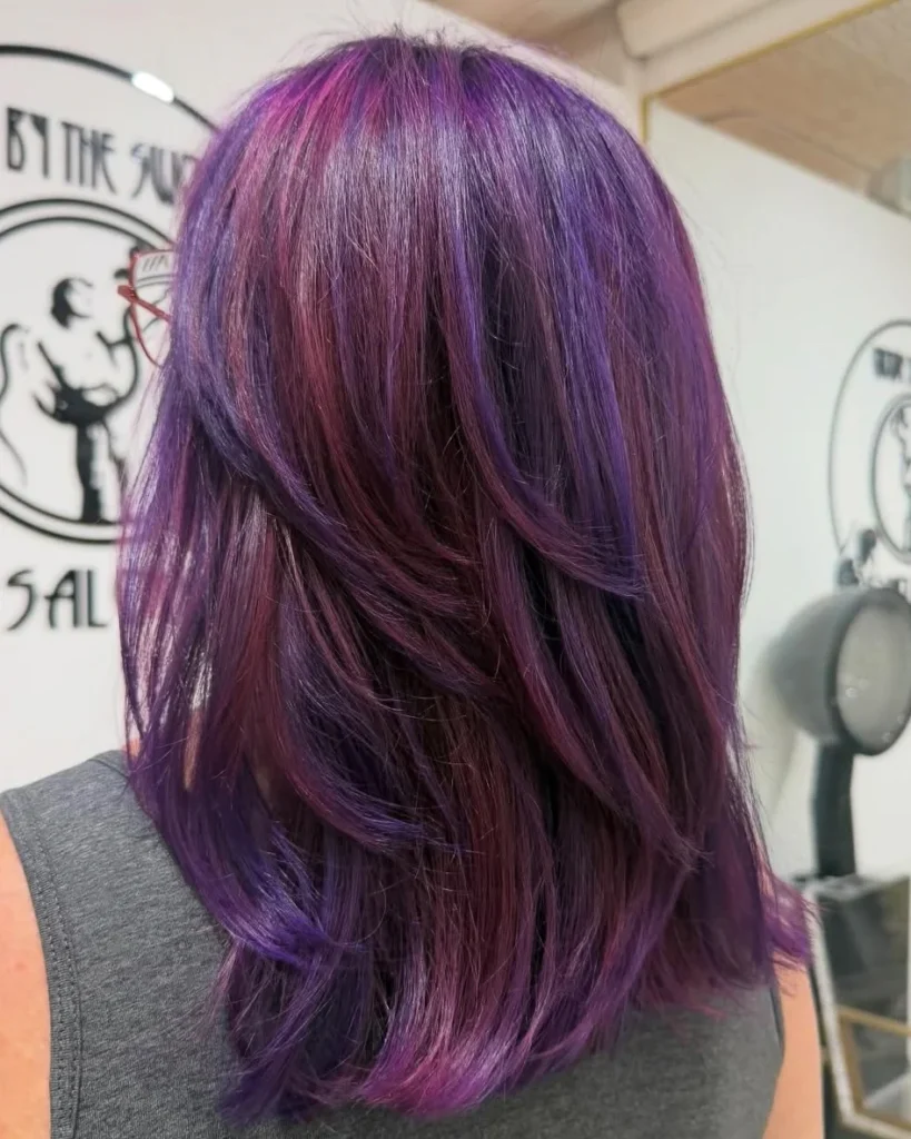 Cool-Toned Purple Highlights