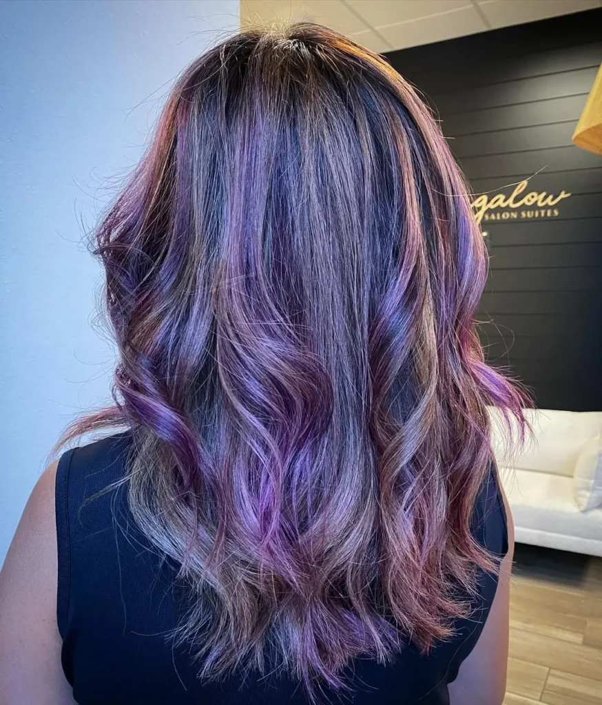 Soft Purple Ribbon Highlights