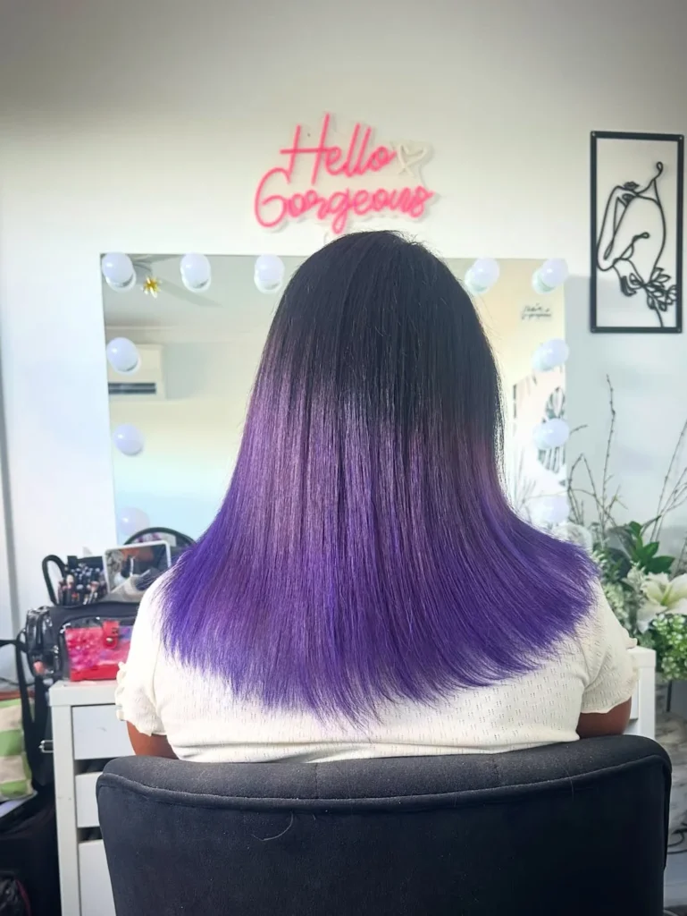 Vibrant Purple Streaks